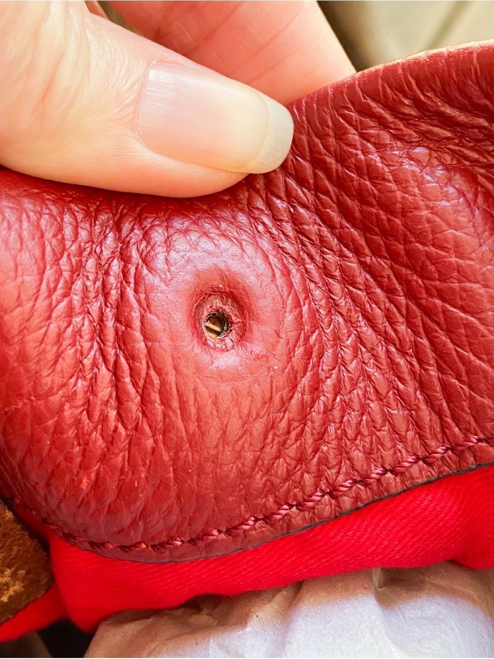 Dooney & Bourke Derby East/West Pebbled Leather Tote -Red Shoulder Bag Old Money - Picture 10 of 16